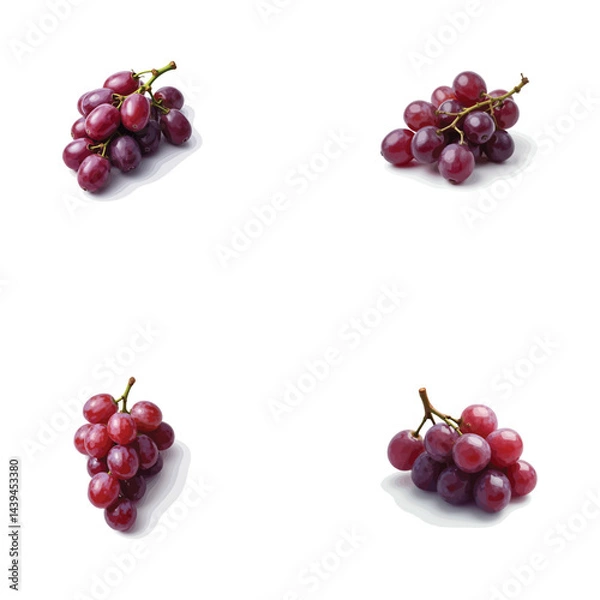 Fototapeta Fresh grape vector image in 3D