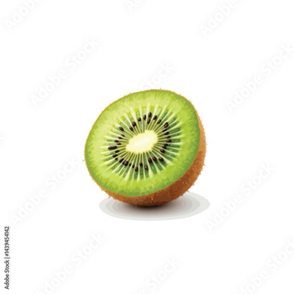 Fototapeta Fresh kiwi vector image in 3D