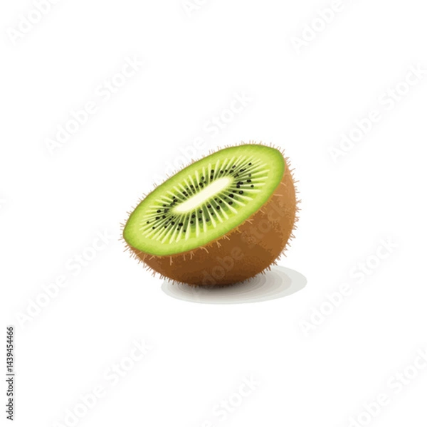 Fototapeta Fresh kiwi vector image in 3D