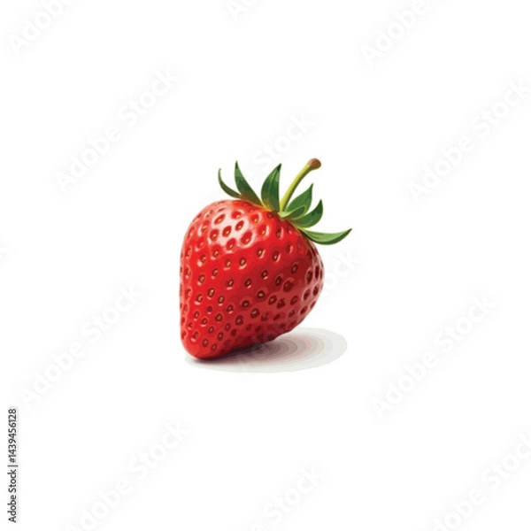 Fototapeta Fresh strawberry vector image in 3D