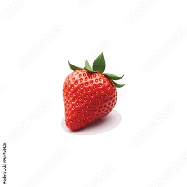 Fototapeta Fresh strawberry vector image in 3D