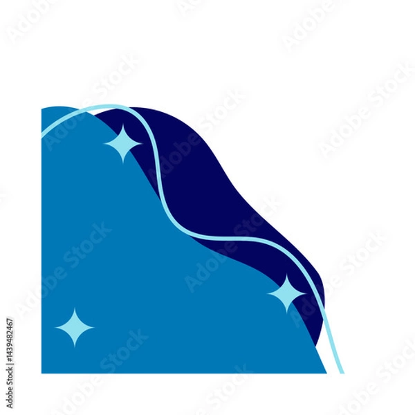 Fototapeta Aesthetic Wave Corner Blob