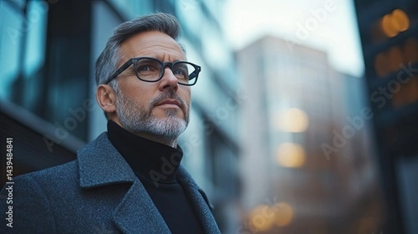 Obraz AI chatbot helping a businessman with smart solutions and digital conversation interface. 