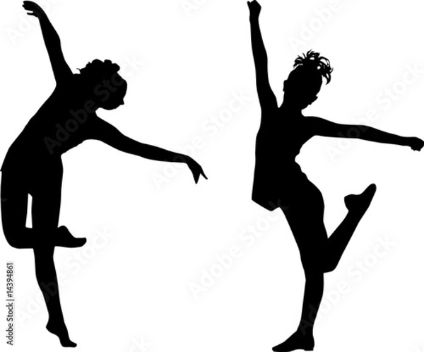 Obraz silhouette dance children