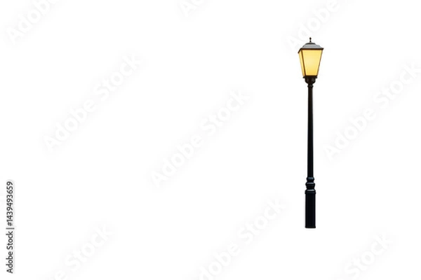 Fototapeta Glowing street lamp on transparent background