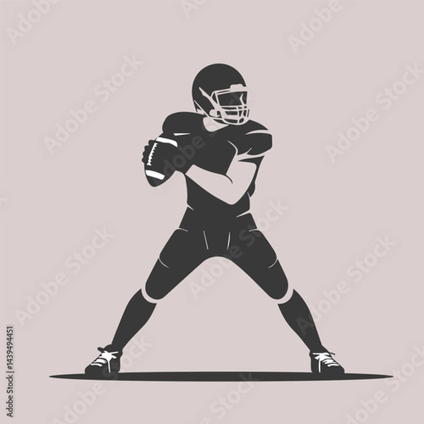 Fototapeta american football player vector illustration 