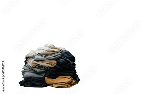 Fototapeta A pile of clothes on a transparent background