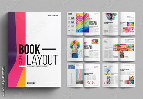 Obraz Book Layout Design Template