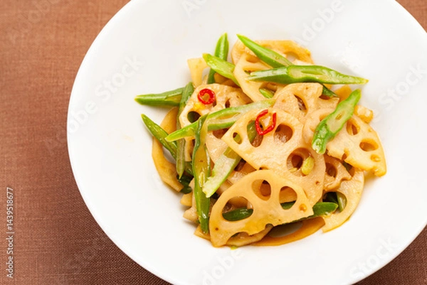 Fototapeta 日本の食　蓮根のきんぴら