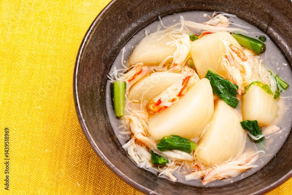 Fototapeta 日本の食　蕪の蟹餡掛け