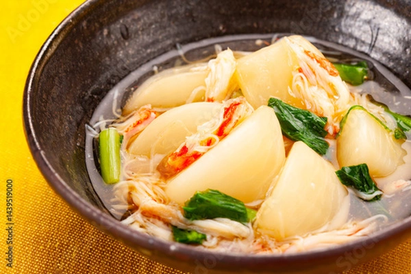 Fototapeta 日本の食　蕪の蟹餡掛け