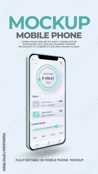 Obraz Mobile Phone Mockup. Vertical Stories Opener for Social Media.