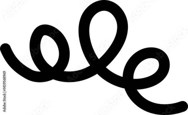 Fototapeta solid squiggle abstract line element