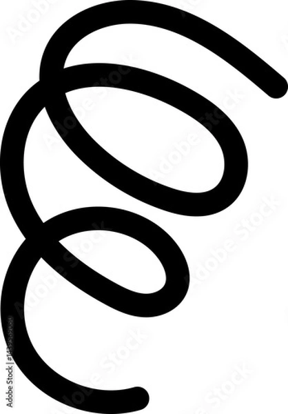 Fototapeta solid squiggle abstract line element