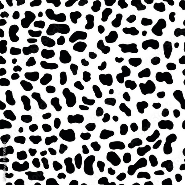 Fototapeta Black Leopard skin print pattern animal seamless for home decorate and more.