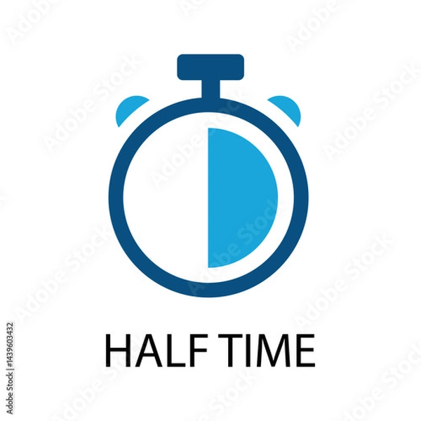 Fototapeta Half Time, The Mid-Game Pause ICON