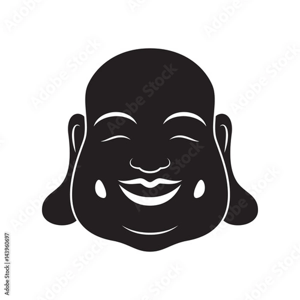 Obraz Laughing Buddha On White Background