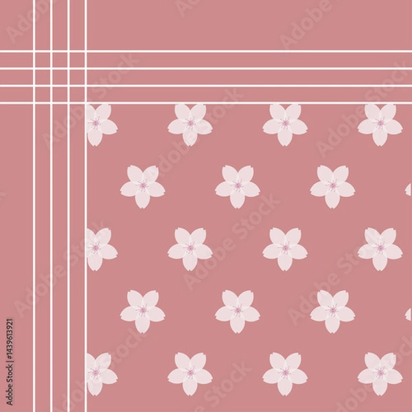 Obraz seamless flower pattern with pink background