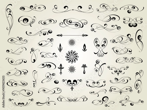Fototapeta 6464.eps  set of calligraphic design elements