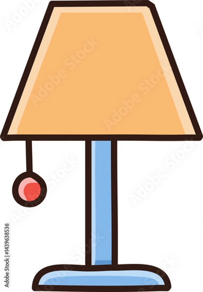 Fototapeta table lamp on white background