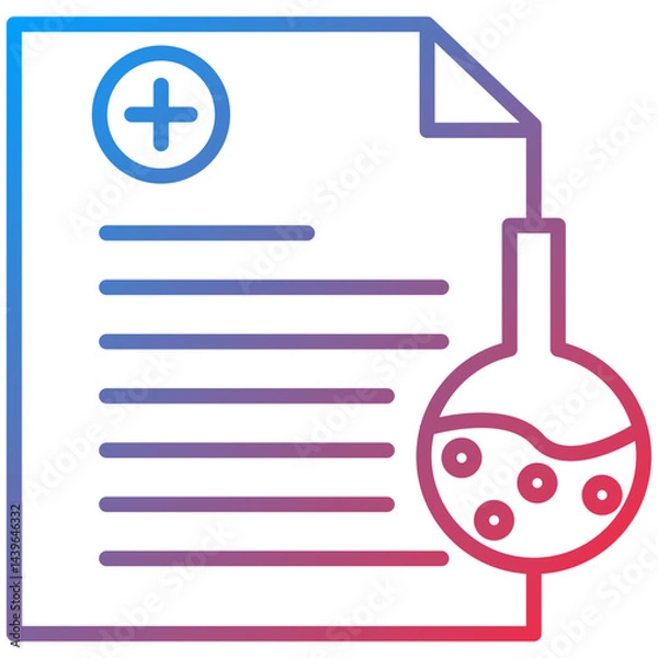 Obraz Lab Report Line Icon Style