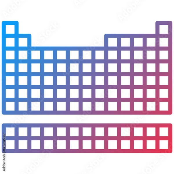 Obraz Periodic Table Line Icon Style