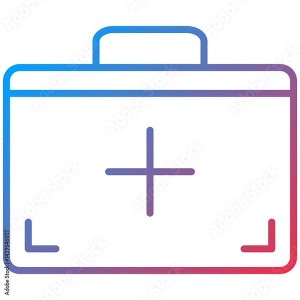 Obraz First Aid Kit Line Icon Style