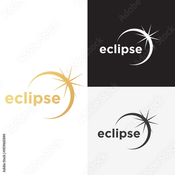 Obraz Moon eclipse logo concept symbol Design