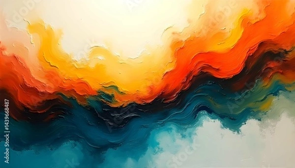 Fototapeta Abstract Colorful Wave Painting