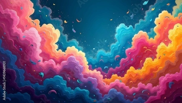 Fototapeta Colorful Cloudscape A Sky of Dreams