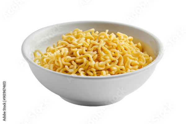Fototapeta Instant Satisfaction: The Convenience of Instant Noodles Isolated On White Background.