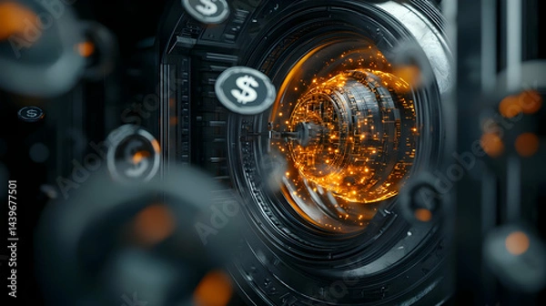 Obraz Futuristic financial system