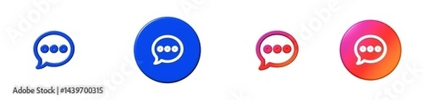 Obraz chat contact us 3D icon