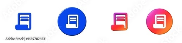 Fototapeta contract text formatting 3D icon