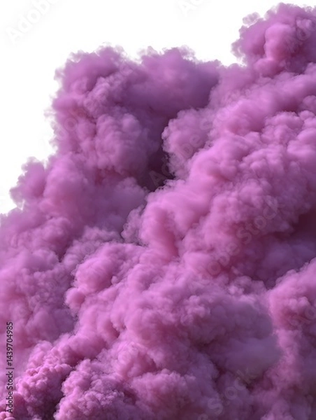 Fototapeta Vibrant magenta smoke cloud release outdoor event colorful visual display dynamic atmosphere close-up shot artistic expression