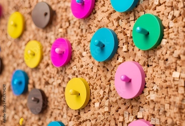 Fototapeta Spinning multicolored plastic pieces creating dynamic, vibrant patterns that shift and change with motion.
