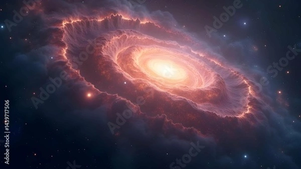 Fototapeta Vibrant Spiral Galaxy in Deep Space