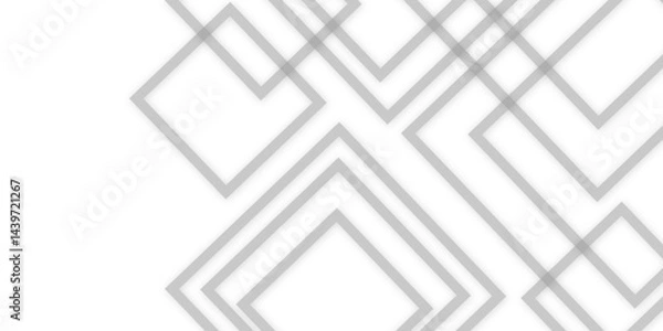 Fototapeta White abstract geometric background with white paper sheets soars as abstract spaces with rectangles, parallel stripes, perspective, shadows in simple strict modern material in triangle and square.	
