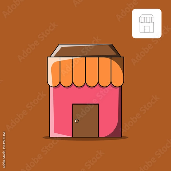 Fototapeta Graphic desing store illustration or icon for you design