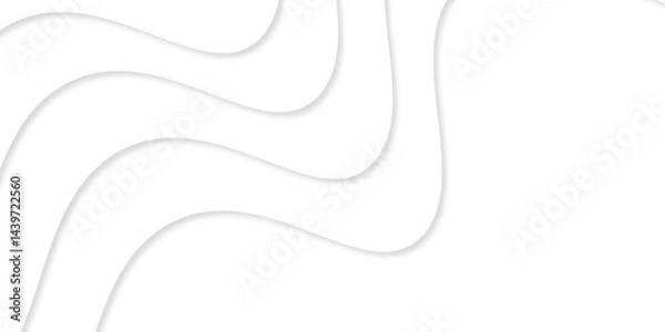 Fototapeta abstract curve line white background. Soft smooth lines curving to form a surface of light and white and light gray wave modern soft luxury texture with smooth and clean vector subtle .	
