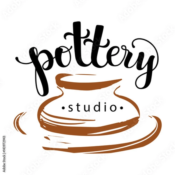 Fototapeta Pottery studio logo