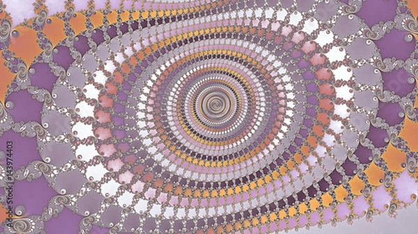 Fototapeta Mosaic. Stained glass patterns. Colored glass. Kaleidoscope. 3D surreal illustration. Sacred geometry. Mysterious psychedelic relaxation pattern.Fractal abstract texture. Digital artwork graphic magic