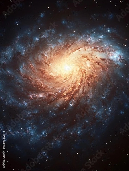 Obraz Cosmic Symphony: A Vibrant Galaxy in the Vast Universe, Exploring Nebulae and Stars