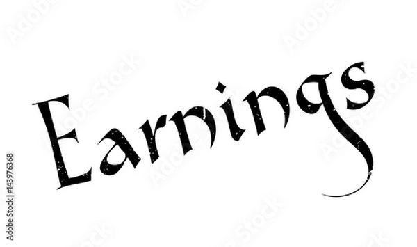 Obraz Earnings rubber stamp. Grunge design with dust scratches. Effects can be easily removed for a clean, crisp look. Color is easily changed.