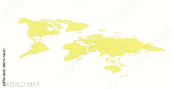 Obraz World map with country names