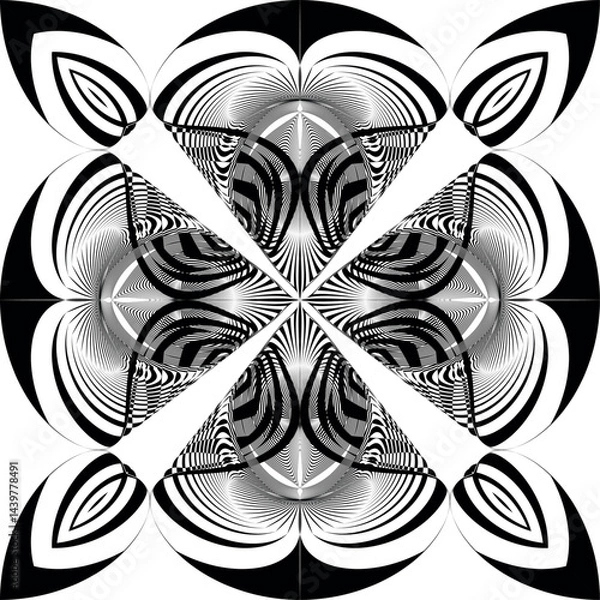 Obraz Основные RGB op art creative pattern, ornament, modern halftone lines background, vector design element