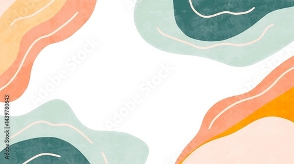 Obraz Creative abstract background with colorful flowing shapes