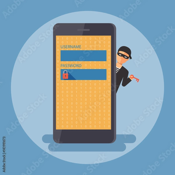 Obraz Cyber security and crime concept