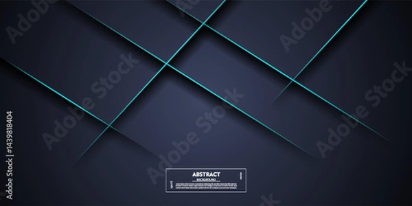 Fototapeta Abstract dark triangle paper cut background. Simple overlapping triangle pattern with shadow and light. Vector Eps10
