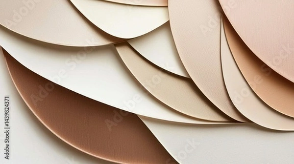 Fototapeta Abstract Layers in Soft Beige and Cream Tones for Modern Design